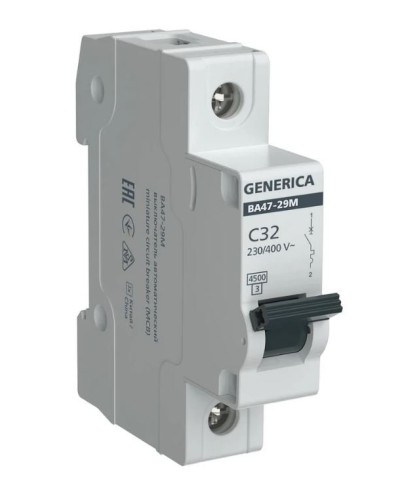 GENERICA ВА47-29М 1P C 32А 4,5кА (MVA21-1-032-C-G). Автоматический выключатель. IEK в Саранске