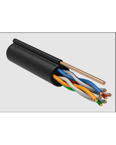 GENERICA U/UTP 5E 24AWG 4PR LDPE трос черный (BC3-C5E04-159-305-R-G). Кабель «витая пара» (LAN) для структурированных систем связи. IEK в Саранске