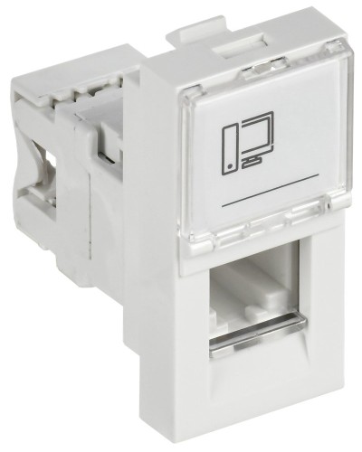 Розетка RJ45 кат.6 PRIMER РКИ-10-00-П-6 белый IEK (PR-KK40D-RI-0-1-C06U-K01). Розетка RJ-45. IEK в Саранске
