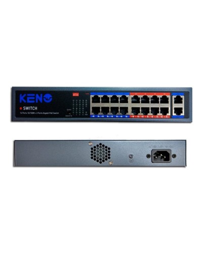 KN-SW1602POE+. Коммутатор с питанием по PoE. KENO в Саранске