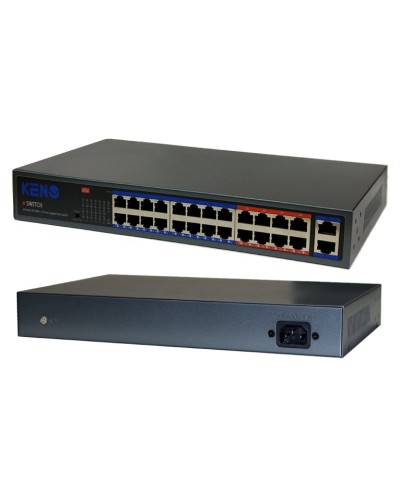 KN-SW2402POE+. Коммутатор с питанием по PoE. KENO в Саранске