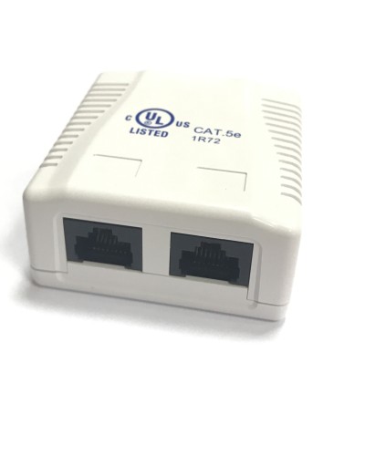 RJ-45-2 (8P8C) CAT5e, 2 выхода (LISTED) компьютерная розетка: Розетка компьютерная 2 выхода в Саранске