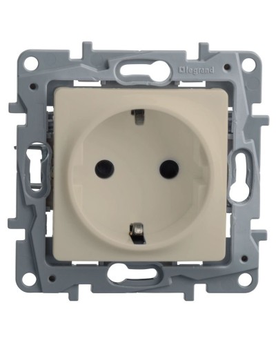 Розетка 2К+З ETIKA, слоновая кость (672321). Розетка. LegranD в Саранске