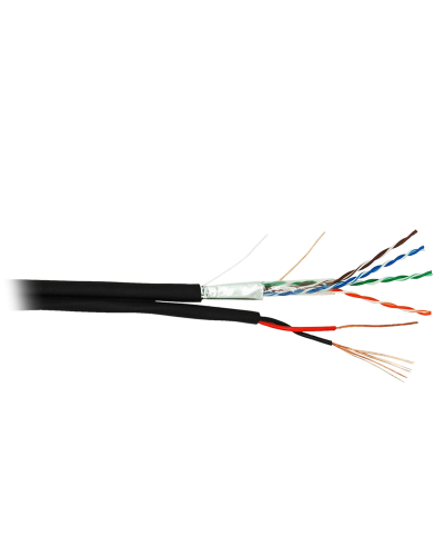 F/UTP 4pair, Cat5e, Out, PVC+PWR (EC-UF004-5E-PC050-PE-BK). Кабель «витая пара» (LAN) для структурированных систем связи. NETLAN в Саранске