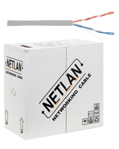 U/UTP 2pair, Cat5, In, PVC, CCA (CCA-UU002-5-PVC-GY) . Кабель «витая пара» (LAN) для структурированных систем связи. NETLAN в Саранске