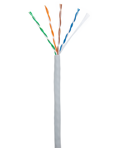 U/UTP 4pair, Cat5e, In, PVC (EC-UU004-5E-PVC-GY-1). Кабель «витая пара» (LAN) для структурированных систем связи. NETLAN в Саранске