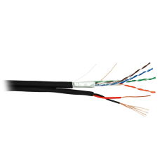 F/UTP 4pair, Cat5e, Out, PVC+PWR (EC-UF004-5E-PC150-PE-BK). Кабель «витая пара» (LAN) для структурированных систем связи. NETLAN