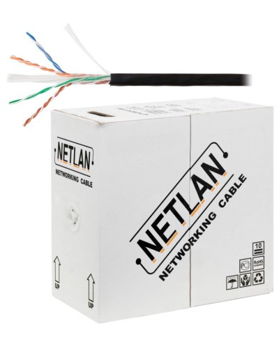 U/UTP 4pair, Cat6, Solid, Out, PE (EC-UU004-6-PE-BK). Кабель «витая пара» (LAN) для структурированных систем связи. NETLAN в Саранске