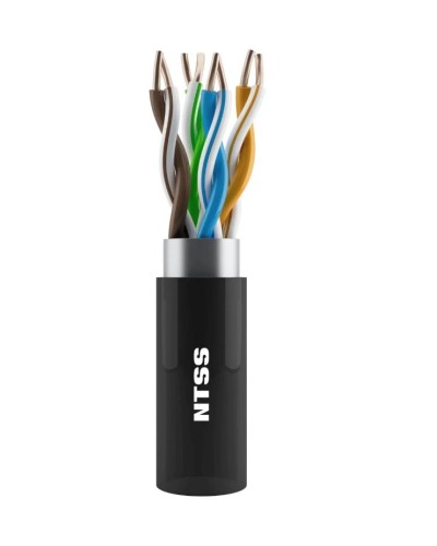 NTSS-OUT-UTP4-5Е-PE-BL кат.5E UTP 4 пары 24AWG PE внешний 305м черный. Кабель «витая пара» (LAN) для структурированных систем связи. NTSS в Саранске