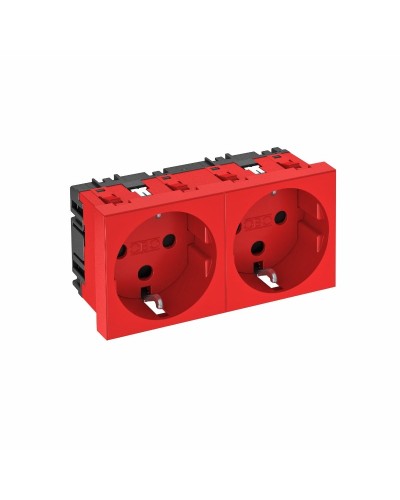 STD-D0 SRO2, (6120028). Розетка 0° двойная 2х2К+З, со шторками, 16А 250В красная. OBO Bettermann в Саранске
