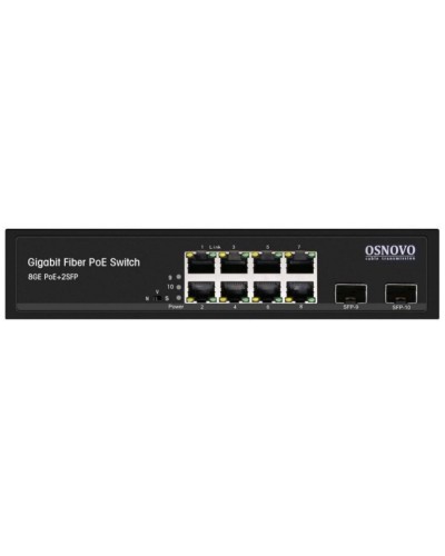 SW-80802(150W). Промышленный PoE коммутатор Gigabit Ethernet на 10 портов. OSNOVO в Саранске
