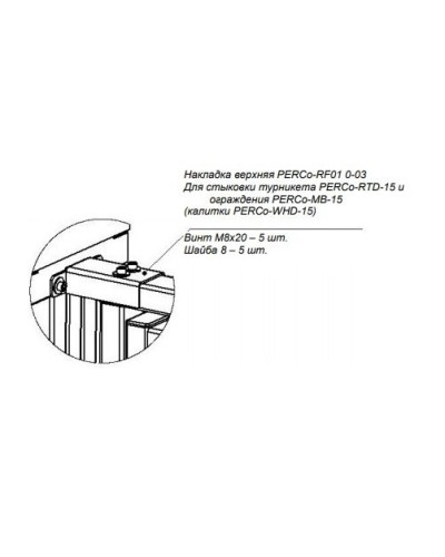 PERCo-RF01 0-03. Накладка верхняя. PERCo в Саранске