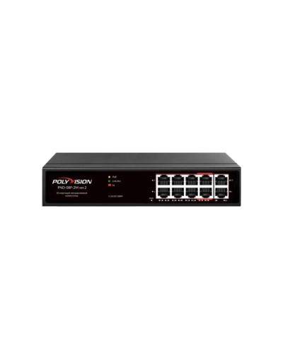 PND-08P-2M v.2. Коммутатор 10-портовый с функцией PoE. Polyvision в Саранске