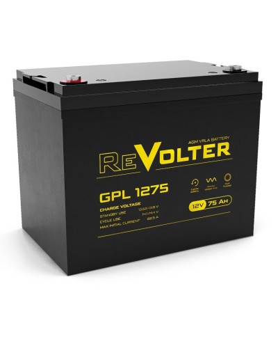 Revolter GPL 1275. Аккумулятор автомобильный герметичный свинцово-кислотный. Revolter в Саранске