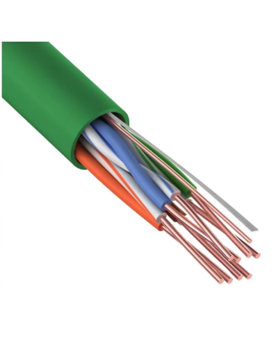 U/UTP, CAT 5e, нг(А)-LSLTx, 4х2х0,52мм, 24AWG, INDOOR, SOLID, зеленый, 305м REXANT (01-0061). Кабель «витая пара» (LAN) для структурированных систем связи. Rexant в Саранске