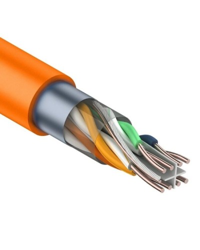 F/UTP, CAT 6, ZH нг(А)-HF, 4PR, 23AWG, INDOOR, SOLID, оранжевый, 305 м, REXANT (01-0151). Кабель «витая пара» (LAN) для структурированных систем связи. Rexant в Саранске