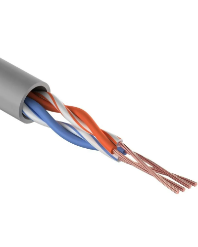 U/UTP, CAT 5e, PVC, 2PR, 24AWG, INDOOR, STRANDED, серый, 305м REXANT (01-0026). Кабель «витая пара» (LAN) для структурированных систем связи. Rexant в Саранске