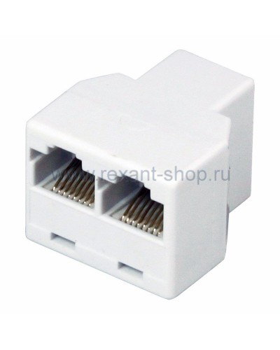 Двойник компьютерный UTP RJ-45(8P8C) (гнездо - 2 гнезда) REXANT (03-0103): Кабельный соединитель в Саранске