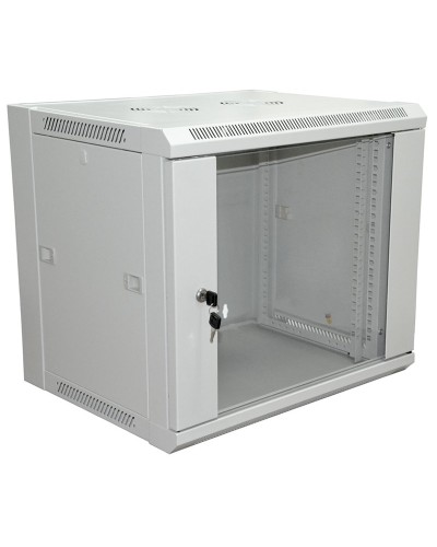 Шкаф телекоммуникационный 19 настенный 12U 600х600х635 мм (ШхГхВ)- передняя дверь стекло, боковые стенки съемные (разобранный) RAL 7035 (04-2222). Шкаф телекоммуникационный 19 настенный 12U. Rexant в Саранске