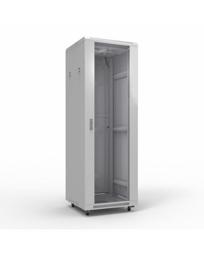 Шкаф телекоммуникационный 19 напольный 42U 600х800 мм, передняя дверь стекло, задняя дверь металл, RAL 7035 (состоит из 3 частей) (04-2306). Шкаф телекоммуникационный 19 напольный 42U. Rexant в Саранске