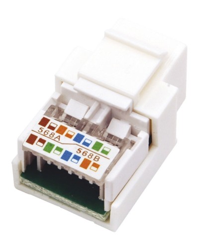 Модуль Keystone Jack RJ-45(8P8C), UTP, CAT 5e, тип 180 градусов, белый REXANT (03-1011). Модуль Keystone Jack. Rexant в Саранске