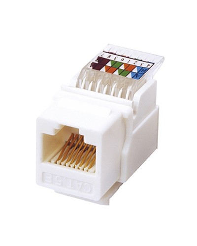 Модуль Keystone Jack RJ-45(8P8C), UTP, CAT 5e, тип 180 градусов, самозажимной, белый REXANT (03-1012): Модуль Keystone Jack в Саранске