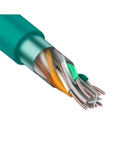 F/UTP, CAT 6, нг(А)-LSLTx, 4х2х0,575мм, 23AWG, INDOOR, SOLID, зеленый, 305м REXANT (01-0171). Кабель «витая пара» (LAN) для структурированных систем связи. Rexant в Саранске