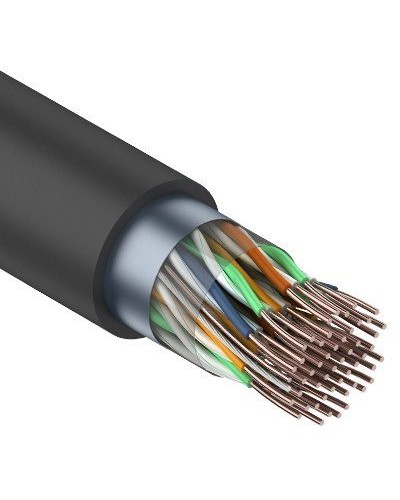 F/UTP, CAT 5, PE, 25PR, 24AWG, OUTDOOR, SOLID, черный, 305м, REXANT (01-1203). Кабель «витая пара» (LAN) для структурированных систем связи. Rexant в Саранске