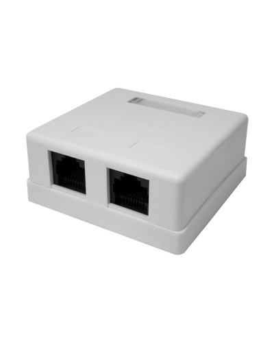 Розетка настенная RJ-45, 8P8C, Cat.5e, 2 порта UTP (10-0309): Компьютерная розетка в Саранске