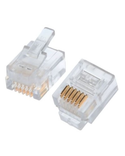 Коннекторы 6P6C (RJ-11) (100шт) (10-0228). Телефонный разъем 6P6C (RJ-11). SUPRLAN в Саранске