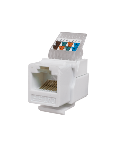 Модуль-вставка Keystone Кат5е, без.инстр.зад, белый UTP (10-0312): Вставка Keystone Jack RJ-45 в Саранске