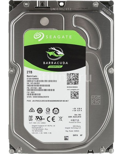 HDD 2000 GB (2 TB) SATA-III Barracuda (ST2000DM008). Жесткий диск (HDD) для видеонаблюдения. Seagate в Саранске