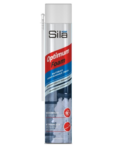 Пена монтажная SILA HOME OPTIMUM FOAM, всесезонная, 750 мл. Пена монтажная. Sila в Саранске