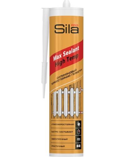Герметик Sila PRO Max Sealant, High Temp, термостойкий, 280 мл. Герметик силиконовый термостойкий, красный. Sila в Саранске