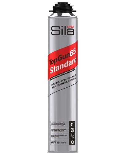 Пена монтажная Sila Pro TopGun 65 STANDARD, 850 мл. Пена монтажная профессиональная. Sila в Саранске
