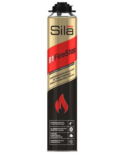 Пена огнестойкая Sila Pro B1 Firestop, 750 мл: Пена монтажная профессиональная в Саранске