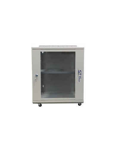 ST-NC12U600 (серый) С ПОЛКОЙ. Шкаф телекоммуникационный 19 настенный 12U. Space Technology в Саранске