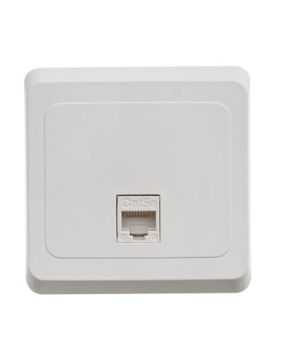 Этюд розетка RJ45, кат. 5Е, 1-местная, в сборе, скрытой установки, белый (KOMC-001B). Розетка компьютерная. Systeme Electric в Саранске