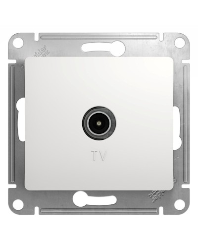 Glossa розетка TV антенна коннектор, 1-местная, скрытой установки, механизм, белый (GSL000193). Розетка TV антенна. Systeme Electric в Саранске