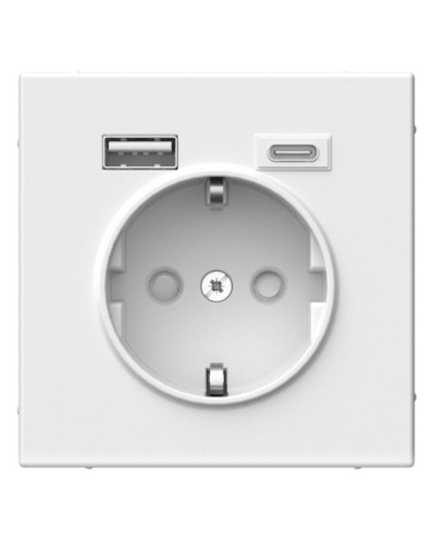 ArtGallery розетка 1-местная с USB тип-A+C, скрытой установки, механизм, белый (GAL000132). Розетка с USB. Systeme Electric в Саранске