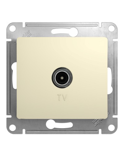 Glossa розетка TV антенна коннектор, 1-местная, скрытой установки, механизм, бежевый (GSL000293). Розетка TV антенна. Systeme Electric в Саранске