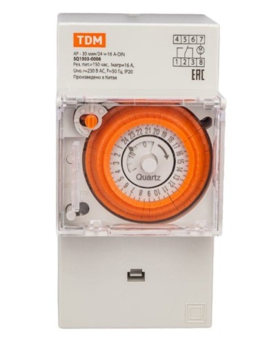 АР-30мин/24ч-16А-DIN (3 модуля) TDM (SQ1503-0006). Аналоговое суточное реле. TDM ЕLECTRIC в Саранске