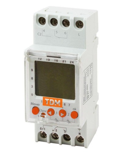 ТЭ822-2кан-1мин/7дн-44on/off-2х16А-DIN TDM (SQ1503-0003). Таймер электронный. TDM ЕLECTRIC в Саранске