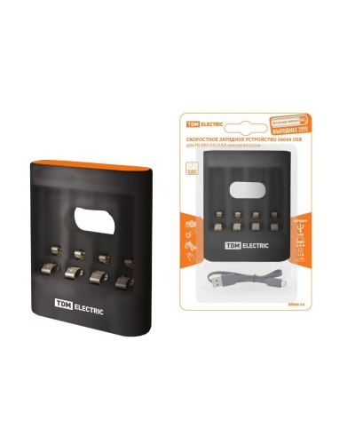 Зарядное устройство 36044 (3600mA 4слота АА/ААА 4 кан.USB) (SQ1702-0100). Зарядное устройство. TDM ЕLECTRIC в Саранске