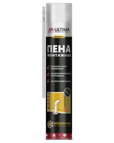 Пена монтажная бытовая ULTIMA, всесезонная, 700 мл: Пена монтажная в Саранске