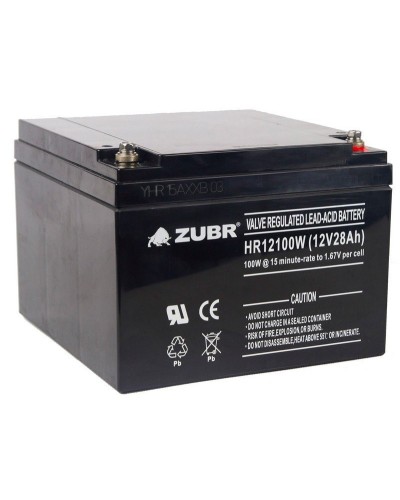 ZUBR HR 12100W (12V, 28Ah). Аккумулятор герметичный свинцово-кислотный. ZUBR в Саранске