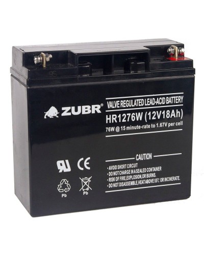ZUBR HR 1276W (12V, 18Ah). Аккумулятор герметичный свинцово-кислотный. ZUBR в Саранске