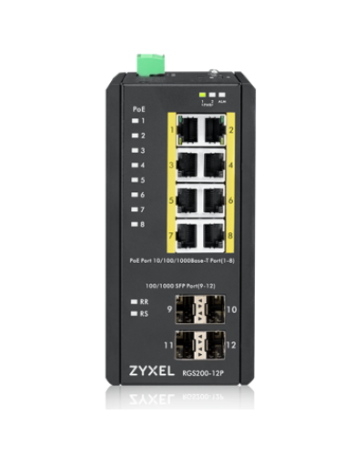 RGS200-12P-ZZ0101F. Промышленный L2 PoE+ коммутатор. ZYXEL в Саранске