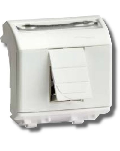 Розетка RJ-45 Brava 2 модуля белая (76655B): Розетка компьютерная с двумя разъёмами в Саранске