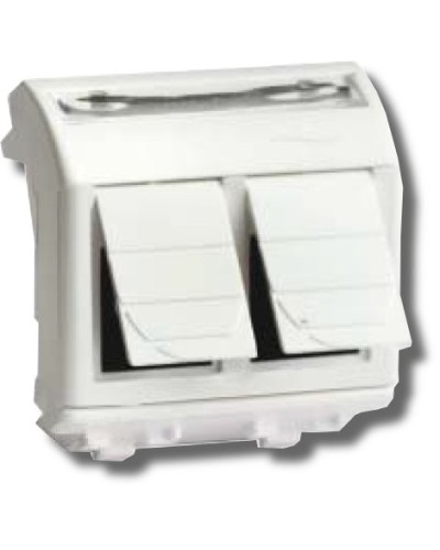Розетка RJ-45 Brava 2 модуля белая (76656B): Розетка компьютерная с двумя разъёмами в Саранске